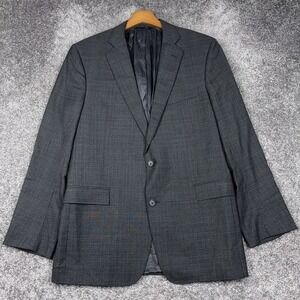 Brooks Brothers Sport Coat Men's 40L‎ Gray Plaid 1818 Regent Drago Blazer Italy